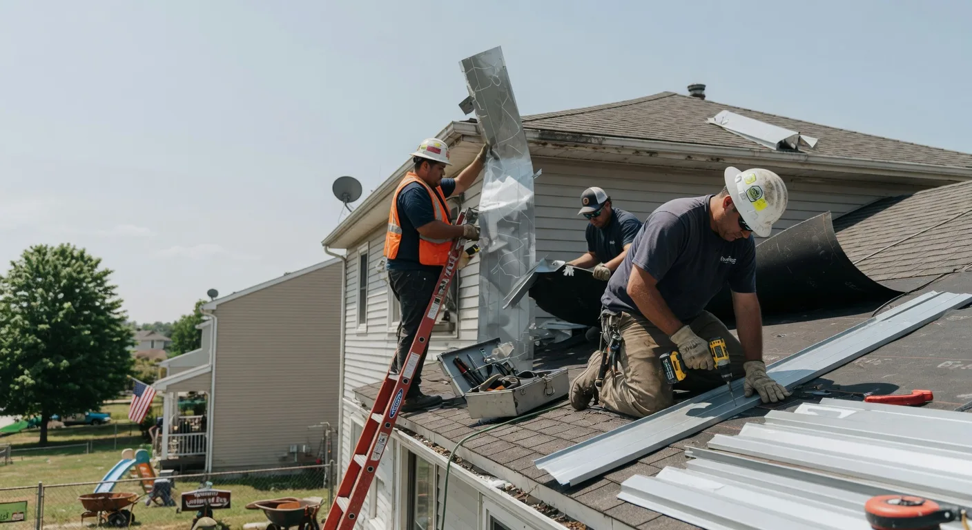 Storm Damage Metal Roof Repair in Cylinder, IA